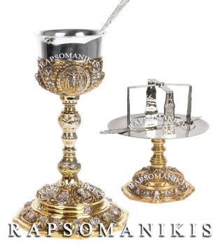 Σετ Δισκοπότηρο Επάργυρο - Επίχρυσο SP 103311